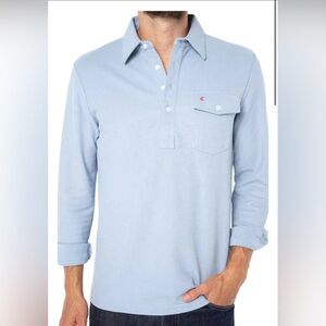 Criquet Long Sleeve Players Shirt Medium Blue NWT